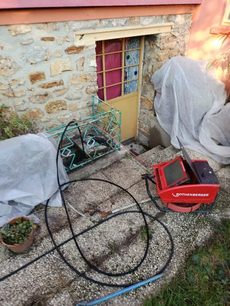 Inspection télévisée ITV Passage caméra réseau d'évacuation à Bessancourt dans le Val d'oise
